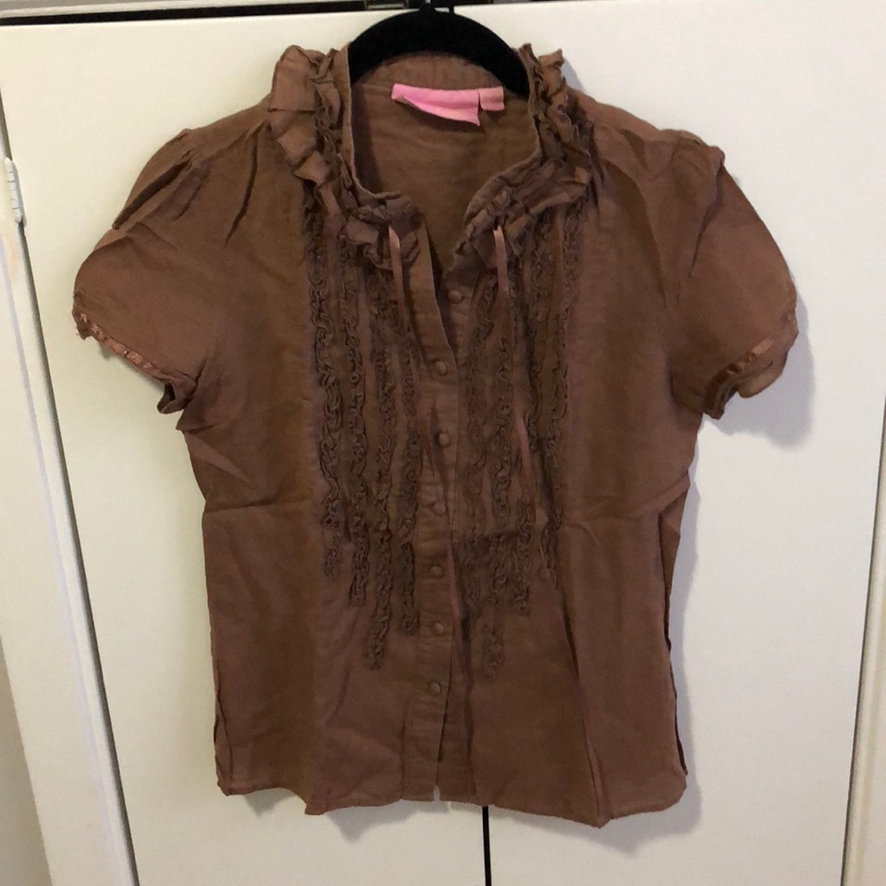 Button down linen blouse